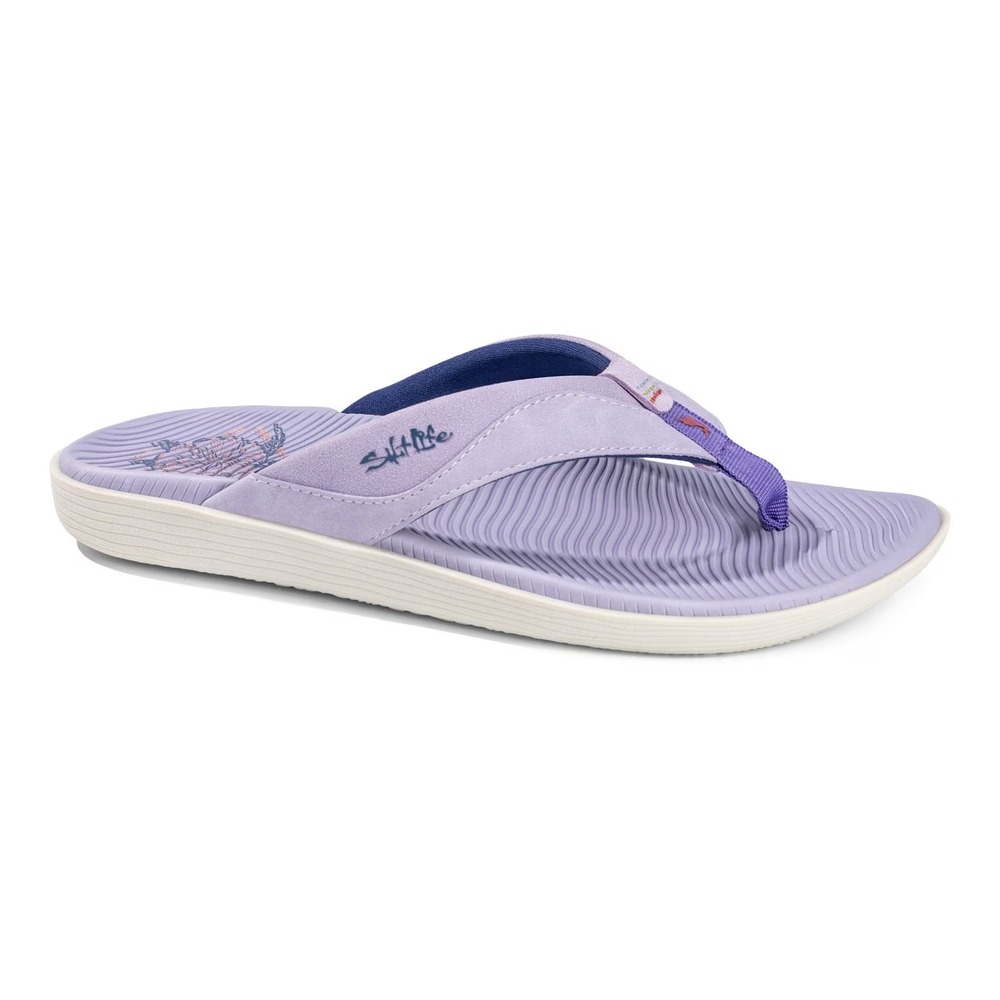 Salt Life Womens Flip Flop Sandal Purple Memory Foam Size 8